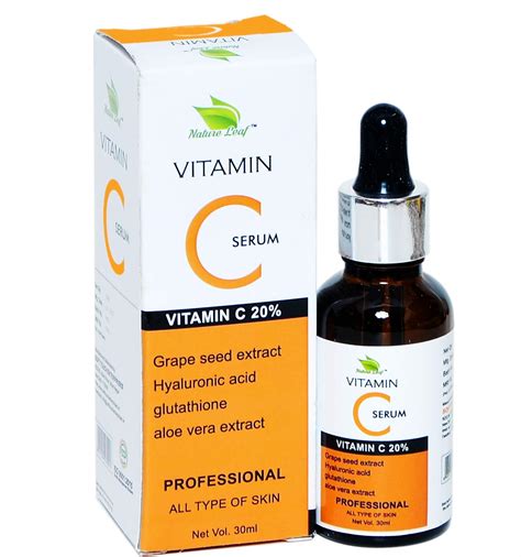 Nature Leaf Vitamin C Serum - Skin Clearing Serum - Brightening, Anti ...