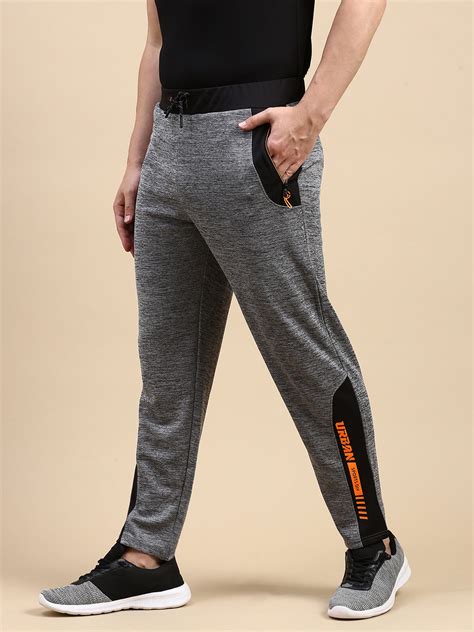 Classic Polo Men's Polyster Dark Gey/Black Slim Fit Active Wear Trackp