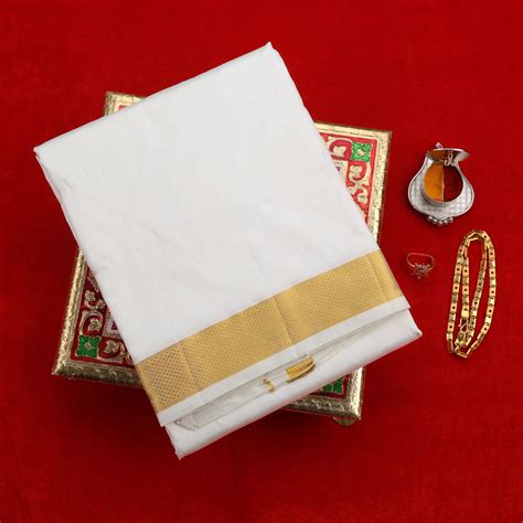 Horad Pure Silk Cream 1.50” Dhoti (10X6) – HORAD