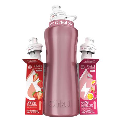 Amazon.com: Cirkul 32oz. Rose Gold Stainless Steel Water Bottle Starter ...
