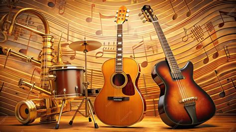 Latin Rhythms Musical Background with Guitar Bongos Trumpet Musical ...