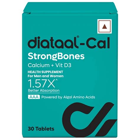 Buy Diataal Cal Strong Bones 30 Tablets | Clinically Tested AAA Calcium ...