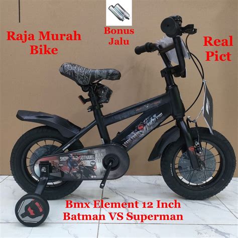 Jual Sepeda Anak Laki Laki Bmx 12 Inch Element Batman VS Superman Terbaru Sepeda Anak Element ...