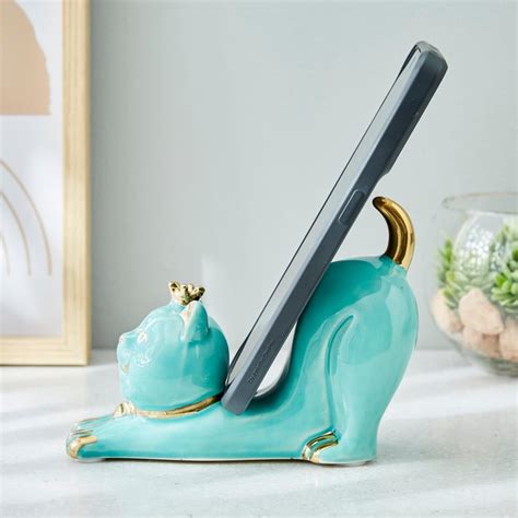 Buy Souvenir Ceramic Cat Figurine with Mobile Phone Holder from Home ...