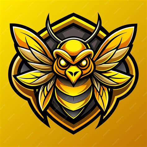 Premium Vector | Amazing logo esport with image realistic bee for team