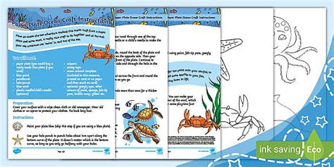 Paper Plate Ocean Craft Instructions