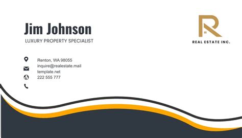 Free Real Estate Business Card Template 的图像结果