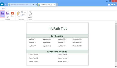 Image result for InfoPath 2013 Create Form