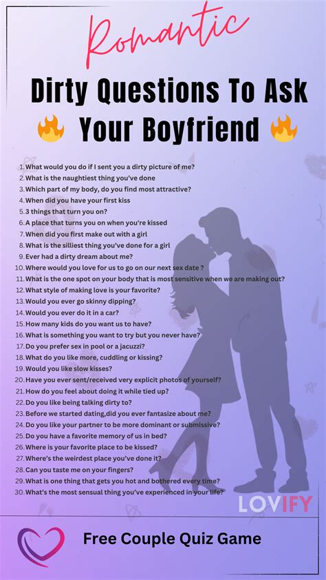 Pin on Dirty & Juicy Questions To Ask Your Boyfriend