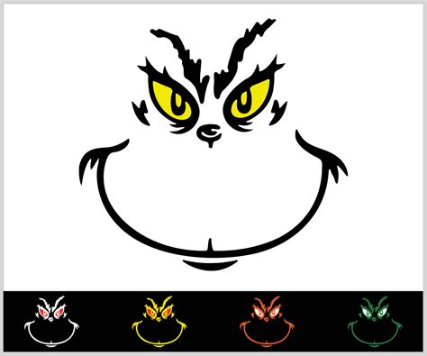 Grinch Face, Grinch, Grinch Ornament, Grinch Smile, Christmas EPS ...