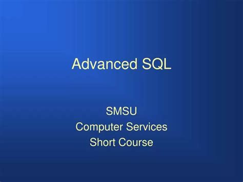 Advanced SQL Function 的图像结果