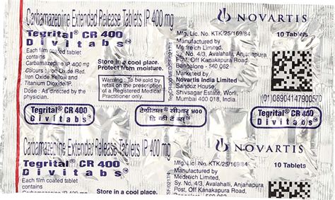 Tegrital Cr 400 MG Tablet (10): Uses, Side Effects, Price & Dosage ...