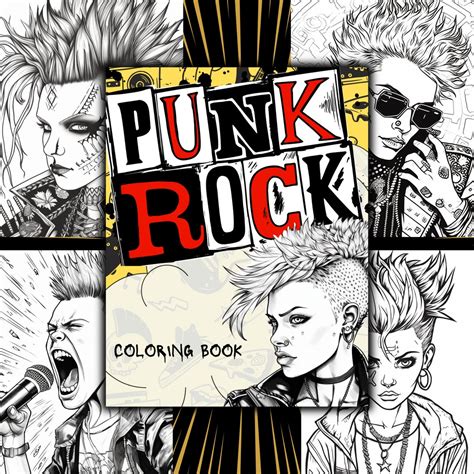Buy Punk Rock Coloring Pages Rocker Coloring Book Old School Punk Rock ...