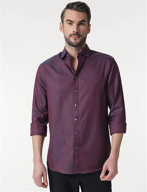 Buy Pure Cotton Self Design Full Sleeves Shirt at Marks & Spencer