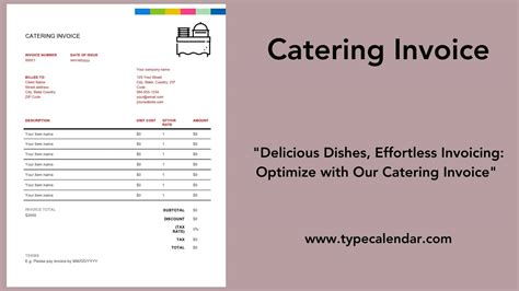 Free Printable Catering Invoice Templates [Excel, PDF, Word]