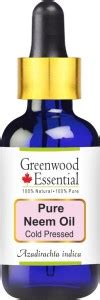Greenwood Essential Pure Neem Oil (Azadirachta indica)_with Glass ...