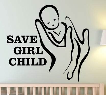 Vsquare Studio Save Girl Child Quotes Wall Sticker Medium Self Adhesive ...