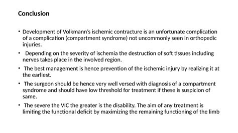 Volkmans ischemic contracture ppt along with complications | PPTX