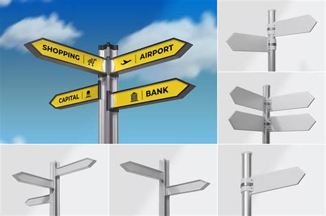 Street Direction Sign Psd Mockups Set — Teletype