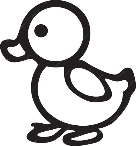 Duck Black And White Clipart