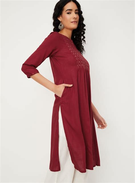 Buy Women Sequinned Straight Kurta Online at just Rs. 599.0 ...