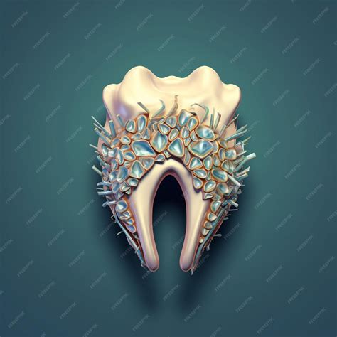 Premium AI Image | Tooth made of precious stones 3D render Vector illustration