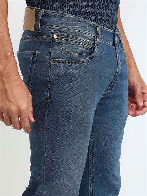 Parx Men Blue Slim Tapered Fit Knitted Jeans – MyRaymond