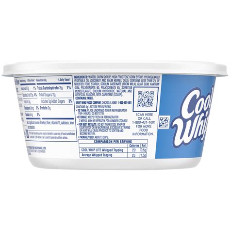 Cool Whip Nutrition