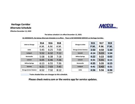 Metra Mdw Schedule - Metra Train Schedule Printable - RLBGMS