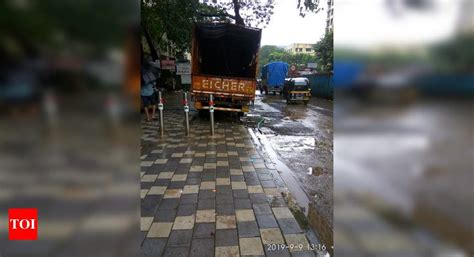 Pedestrian's plight. - Times of India