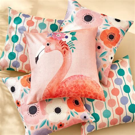 Buy Vera Swan Set of 5 Printed Cushion Cover - 40x40cm from Home Centre ...