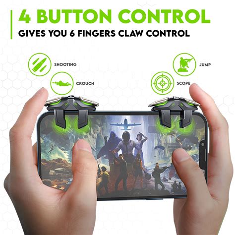 SpinBot BattleMods Argo 4 Buttons Gaming Trigger | Get a Six Finger Cl