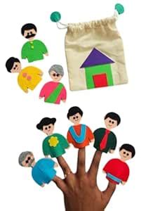Buy Family Puppets | Handmade and Safe for Kids | Story Telling Toy ...