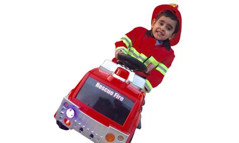 Kids' Ride-On Red Fire Truck | Groupon Goods