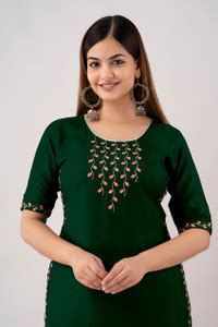 Zeenat Duniya Women Embroidered Straight Kurta - Buy Zeenat Duniya ...