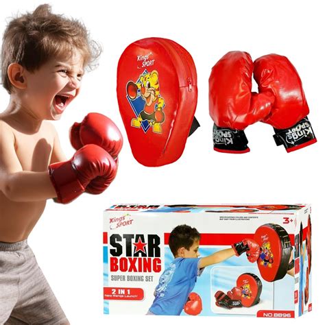 Xwin 2 in 1 Kids Boxing Gloves and Pads Set, Kids Punching Bag 5-10 ...