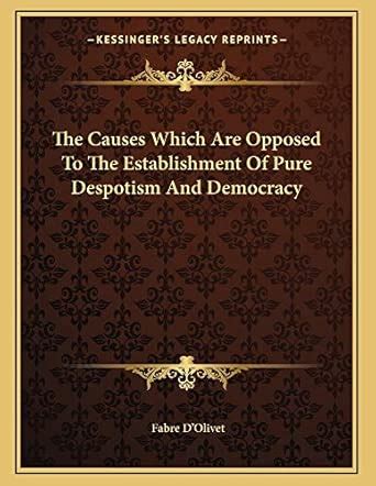 Causes Which Are Opposed to the Establishment of Pure Despot : Amazon ...