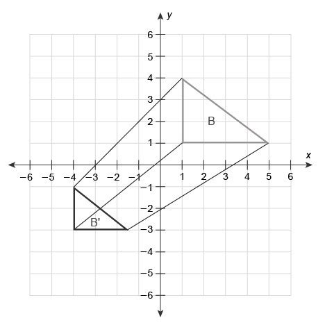 Transformation(s) was/were performed on triangle B as shown in the ...