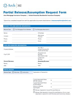 Fillable Online Partial Release/Assumption Request Form Fax Email Print ...