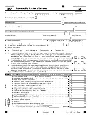 2021 Form CA FTB 565 - Blank Fillable Template | Fill Out, Print ...