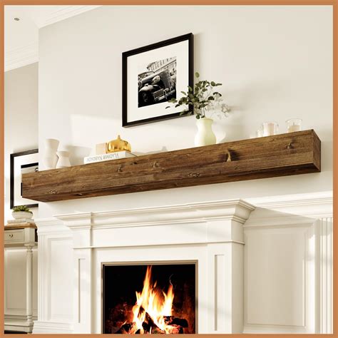 Avana Rustic Fireplace Mantle Shelf 84 Inches for Home Decor/Wall Decor ...