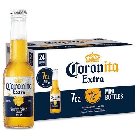 Corona Extra Coronita Mexican Lager Import Beer, 24 Pack 7 fl. oz. Mini ...