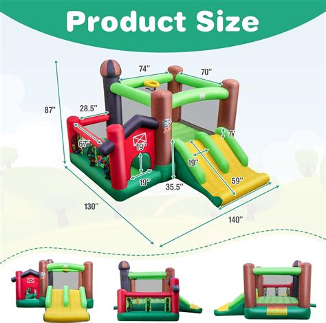 BOUNTECH Inflatable Bounce House with Double Slides India | Ubuy