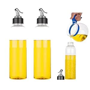 Premium Oil Dispenser Bottle 1000ml– Pack of 2 | Leak-Proof Plastic ...