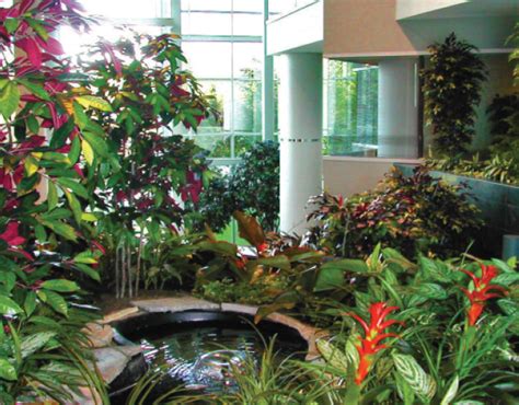 Indoor Atrium Garden Design at 505 Waterford | Commercial Silk