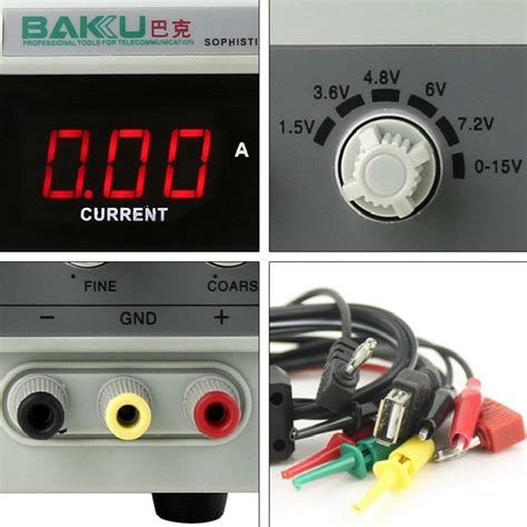 BAKU BK-1502DD DC Regulated Power Supply DC Ammeter Laptop Mobile Phon ...