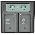 Welborn Dual LCD Charger for NP-F980 Batteries Compatible with Sony ...