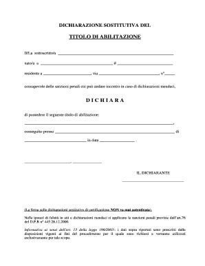Compilabile Online provincia teramo Modello di autocertificazione del ...