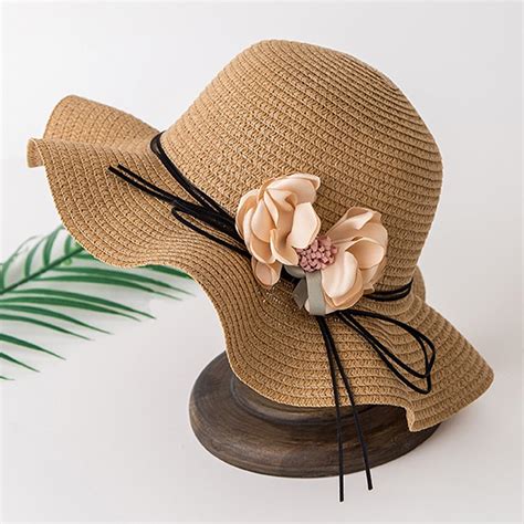 VISALY straw hat Womens Sun Hats Wide Brim | Beach Hats Women's ...
