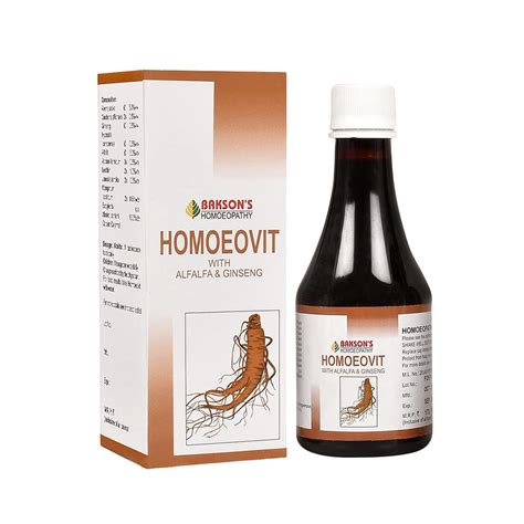 Buy Bakson's Homoeopathy Homoeovit Syrup (225ml) Online at Low Prices ...
